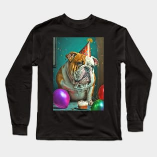 English Bulldog Birthday Card #3 Long Sleeve T-Shirt